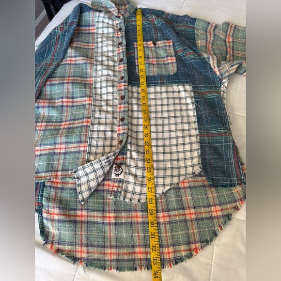 BDG Urban Outfitters Ted Patchwork Plaid Flannel Shirt - Size S - Picture 10 of 13